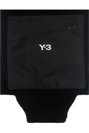 Y-3 Unisex, Accessoires, Noir, Taille: ONE Size Écharpe Réversible avec Poches