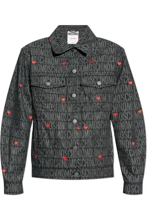 Moschino Femme, Vestes, Gris, Taille: 40 FR Veste avec motif brodé