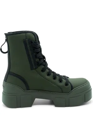 vic matiè Femme, Chaussures, Vert, Taille: 41 EU Botte en Tissu Technique Style Militaire