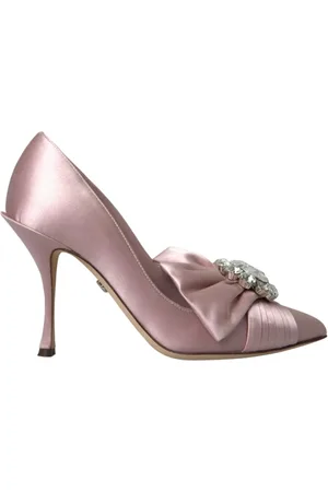 Dolce & Gabbana Femme, Chaussures, Rose, Taille: 36 EU Rose Cristal Satin Talons Hauts Escarpins