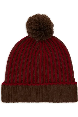 Gallo Unisex, Accessoires, Multicolore, Taille: ONE Size Bonnet Rouge en Laine et Cachemire avec Côtes