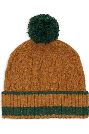 Gallo Unisex, Accessoires, Multicolore, Taille: ONE Size Bonnet jaune en laine tricotée Aran