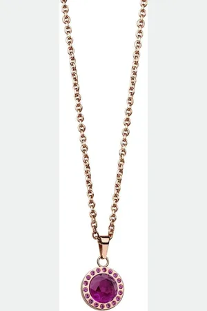 Bering Femme, Accessoires, Violet, Taille: ONE Size Collier Arctic Symphony Or Rose