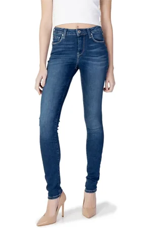 Pepe Jeans Femme, Jeans, Bleu, Taille: W26 L30 Jean bleu usé uni