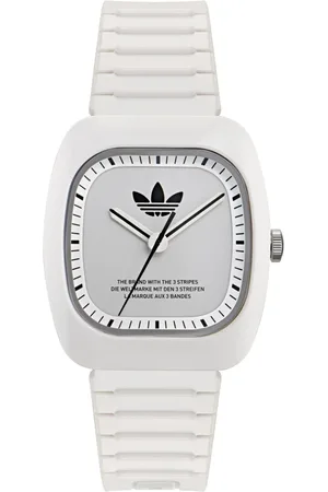 adidas Unisex, Accessoires, Blanc, Taille: ONE Size Montre Analogique Retro Wave Two
