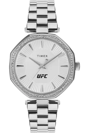 Timex Homme, Accessoires, Gris, Taille: ONE Size Montre UFC Jewel en Acier Inoxydable