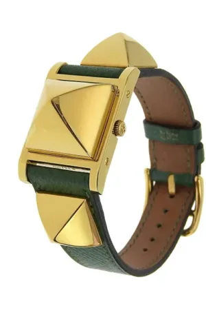 Hermès Femme, Pre-owned, Blanc, Taille: ONE Size Pre-owned Acier inoxydable montres