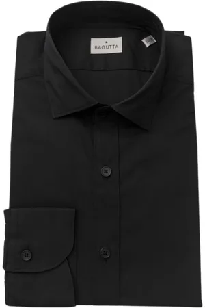 BAGUTTA Homme, Chemises, Noir, Taille: 2XL Elegant Slim Fit French Collar Shirt