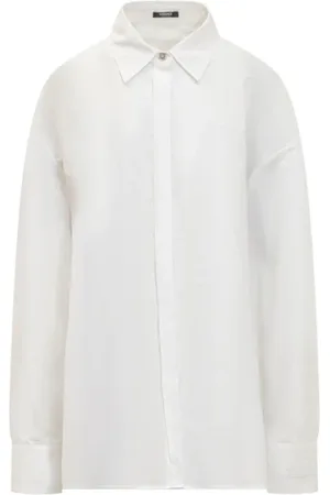VERSACE Femme, Blouses et Chemises, Blanc, Taille: 36 FR Chemises Élégantes pour Hommes et Femmes