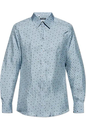 Dolce & Gabbana Homme, Chemises, Bleu, Taille: M Chemise en soie