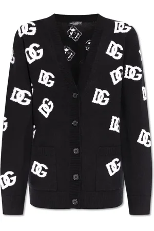 Dolce & Gabbana Femme, Pulls, Noir, Taille: 36 FR Gilet en Laine