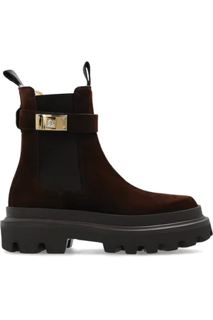 Dolce & Gabbana Femme, Chaussures, Brun, Taille: 40 EU Bottines Chelsea en daim