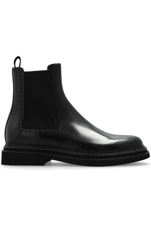 Dolce & Gabbana Homme, Chaussures, Noir, Taille: 45 EU Bottes Chelsea en cuir