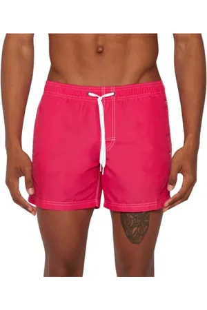 Sundek Homme, Maillots de bain, Rouge, Taille: L Shorts de Bain Rouge Mer Taille Élastique