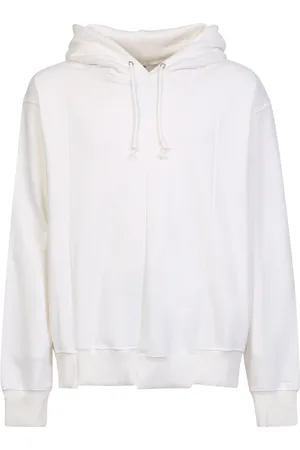 THE SALVAGES Homme, Sweatshirts et sweats à capuche, Blanc, Taille: M Sweat à Capuche en Coton Blanc Reconstitué