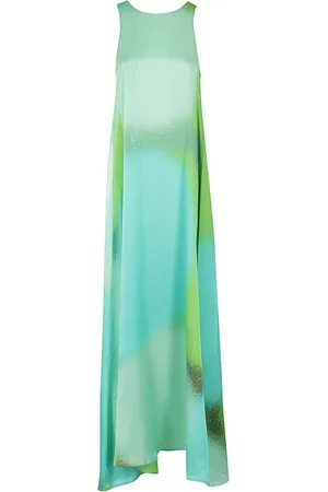 GIANLUCA CAPANNOLO Femme, Robes, Vert, Taille: 36 FR Robe Longue Élégante