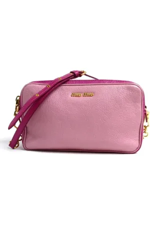 Miu Miu Femme, Pre-owned, Rose, Taille: ONE Size Pre-owned Cuir sacs-ports-paule