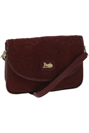 Céline Unisex, Pre-owned, Rouge, Taille: ONE Size Pre-owned Toile sacs-celine