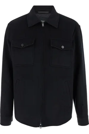 THEORY Homme, Vestes, Noir, Taille: L Veste Noire Classique en Tissu Technique