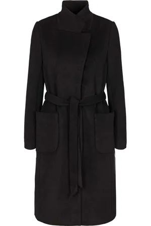 Bruuns Bazaar Femme, Manteaux, Noir, Taille: 40 FR Manteau féminin avec ceinture et poches
