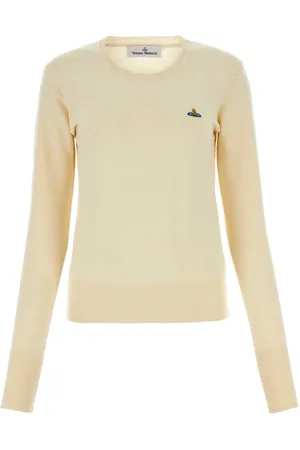 Vivienne Westwood Femme, Pulls, Blanc, Taille: 42 FR Ivory Pull en Mélange de Coton