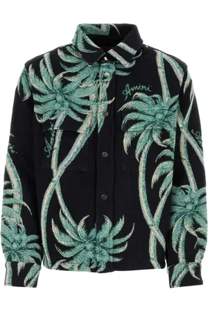 AMIRI Homme, Chemises, Noir, Taille: S Chemise en Coton Brodé Élégante