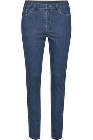Kaffe Femme, Jeans, Bleu, Taille: 40 FR Jean Slim Fit en Denim Bleu Moyen Lavé