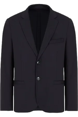 Armani Exchange Homme, Vestes, Bleu, Taille: S Vestes Bleues avec Fibre Synthétique