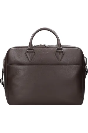 Orciani Homme, Sacs, Brun, Taille: ONE Size Sac bandoulière en cuir avec fermeture éclair