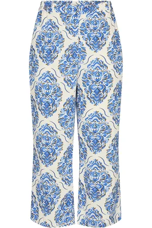 soyaconcept Femme, Pantalons, Bleu, Taille: 38 FR Straight Pantalons