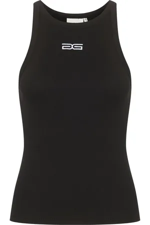 Gestuz Femme, Tops, Noir, Taille: 44 FR Logo Tank Top Noir