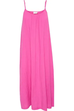 Kaffe Femme, Robes, Violet, Taille: 48 FR Robe à Bretelles Simple en Violet Rose
