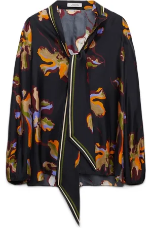 Dorothee Schumacher Femme, Blouses et Chemises, Noir, Taille: 36 FR Chemisier séduisant en soie florale