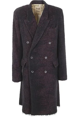 UMA WANG Homme, Manteaux, Noir, Taille: S Manteau Riccardo Noir Rose