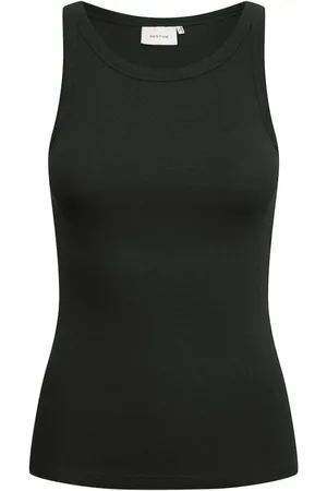 Gestuz Femme, Tops, Noir, Taille: 36 FR Top Slim Fit Court