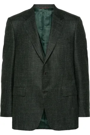 CANALI Homme, Vestes, Vert, Taille: XL Blazer à Carreaux Vert Forêt