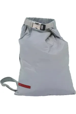 Prada Femme, Pre-owned, Gris, Taille: ONE Size Pre-owned Nylon sacs-dos