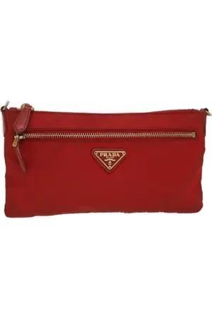 Prada Femme, Pre-owned, Rouge, Taille: ONE Size Pre-owned Nylon trousses-de-toilette