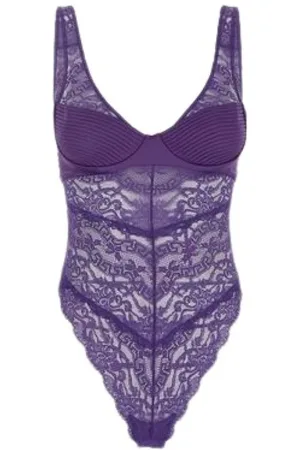 VERSACE Femme, Tops, Violet, Taille: 42 FR Body élégant pour un look tendance