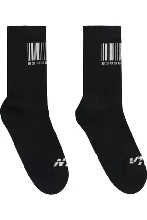 Vetements Homme, Sous-vêtements, Noir, Taille: S Chaussettes en mélange de coton Intarsia