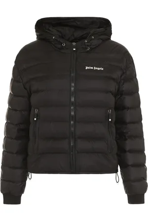 Palm Angels Femme, Vestes, Noir, Taille: 36 FR Doudoune à Capuche