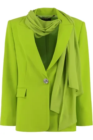 CLIPS Femme, Vestes, Vert, Taille: 42 FR Blazer en Crêpe avec Col Revers