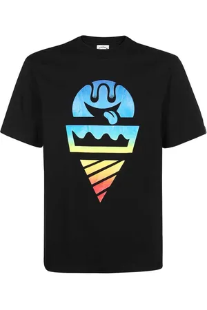 ICECREAM Homme, Tops, Noir, Taille: M T-shirt en coton imprimé