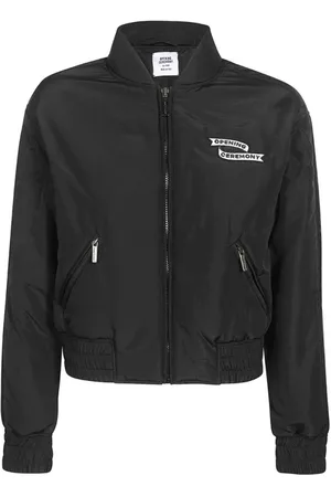 Opening Ceremony Femme, Vestes, Noir, Taille: 40 FR Bomber avec patch logo