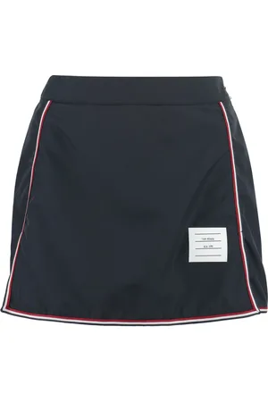 Thom Browne Femme, Jupes, Bleu, Taille: 38 FR Mini-Jupe à Bords Contrastants