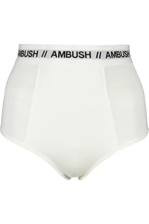 AMBUSH Femme, Sous-vêtements, Blanc, Taille: 42 FR Slip élastiques avec logo contrastant