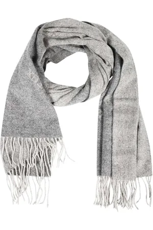 Les Deux Homme, Accessoires, Gris, Taille: ONE Size Écharpe en laine à bords effilochés