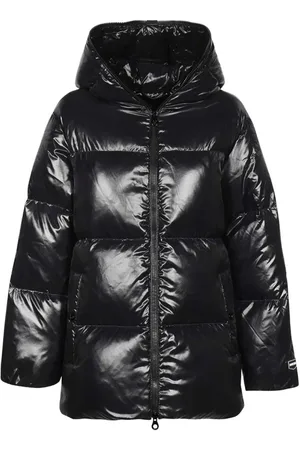 Duvetica Femme, Vestes, Noir, Taille: 38 FR Doudoune à capuche avec poches