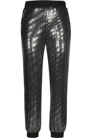 John Richmond Femme, Pantalons, Noir, Taille: 36 FR Pantalon de survêtement en coton avec strass