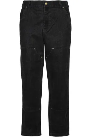 Dickies Homme, Pantalons, Noir, Taille: W30 Pantalon en Denim en Coton avec Rivets en Métal Doré